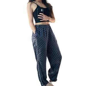 Vans x Mastermind Blue Black Silk Checkered Wide Leg World PyJama Pant Size XS
